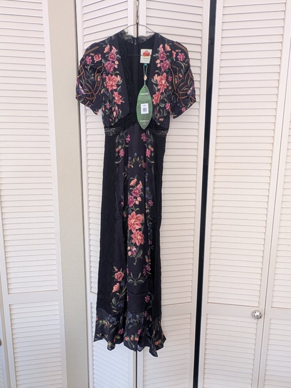 Farmrio Black Belle Garden Maxi Dress - Picture 5 of 5